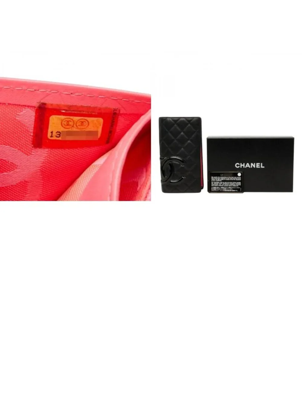 Chanel CC Logo Cambon Line Wallet Black Leather